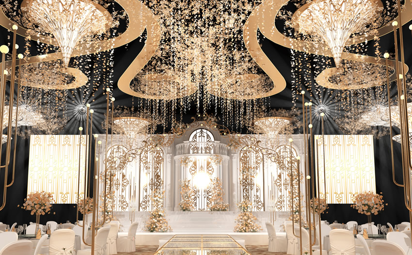 华阴花木兰喜事汇金色大厅效果展示